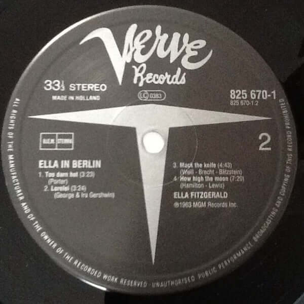 Ella Fitzgerald : Mack The Knife - Ella In Berlin (LP, Album, RE)