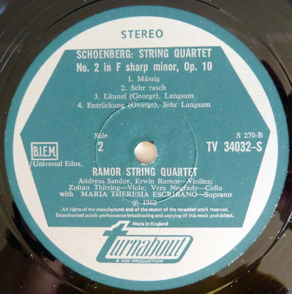 Arnold Schoenberg : Verklärte Nacht / String Quartet No. 2 (LP, Album)