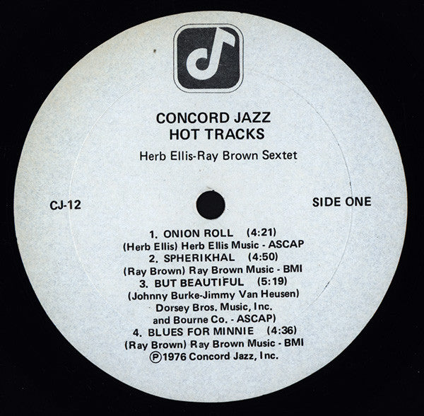 Herb Ellis-Ray Brown Sextet Featuring Harry Edison, Jake Hanna, Plas Johnson, Mike Melvoin : Hot Tracks (LP, Album)