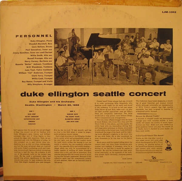 Duke Ellington And His Orchestra : Seattle Concert (LP, Album)