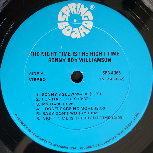 Sonny Boy Williamson (2) & The Animals : The Night Time Is The Right Time (LP, Album, RE)