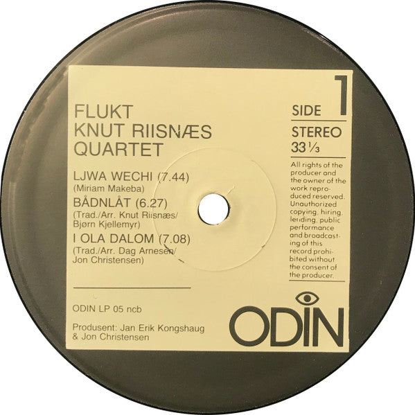 Knut Riisnæs Quartet : Flukt (LP, Album)
