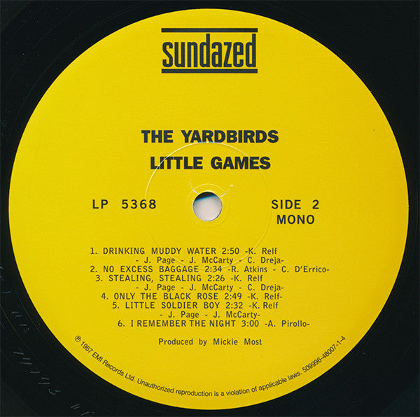 The Yardbirds : Little Games (LP, Album, Mono, RE)