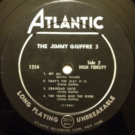 The Jimmy Giuffre Trio : The Jimmy Giuffre 3 (LP, Album, Mono)