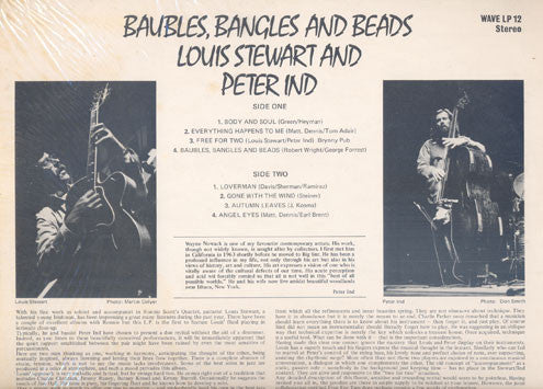 Louis Stewart & Peter Ind : Baubles, Bangles And Beads (LP, Album)