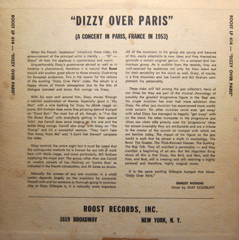 Dizzy Gillespie : Dizzy Over Paris (10", Album)