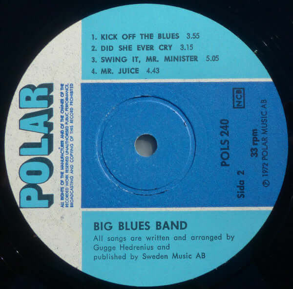 Gugge Hedrenius Big Blues Band : Blues Of Sweden (LP, Album)