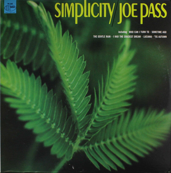Joe Pass : Simplicity (LP, Album, Mono)