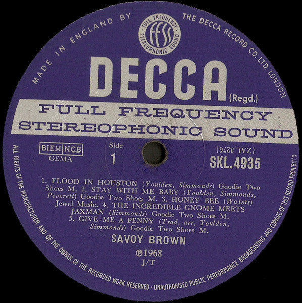 Savoy Brown : Getting To The Point (LP, Album, Unb)