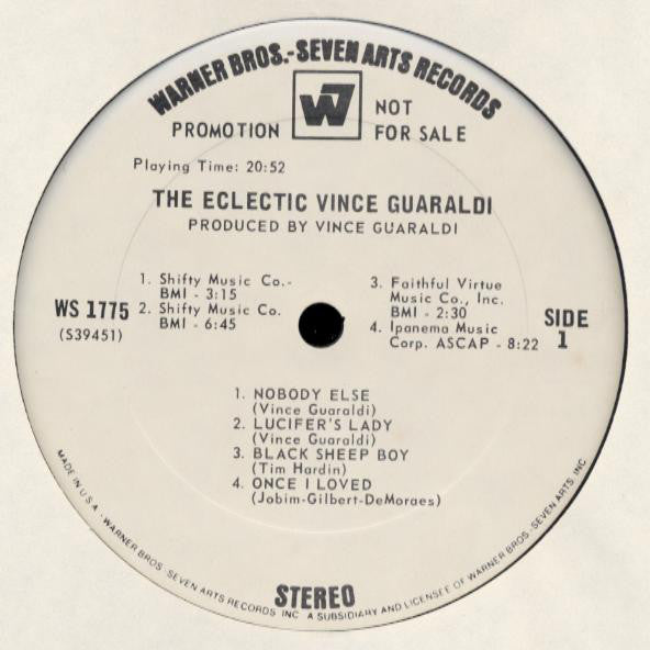 Vince Guaraldi : The Eclectic Vince Guaraldi (LP, Album, Promo)