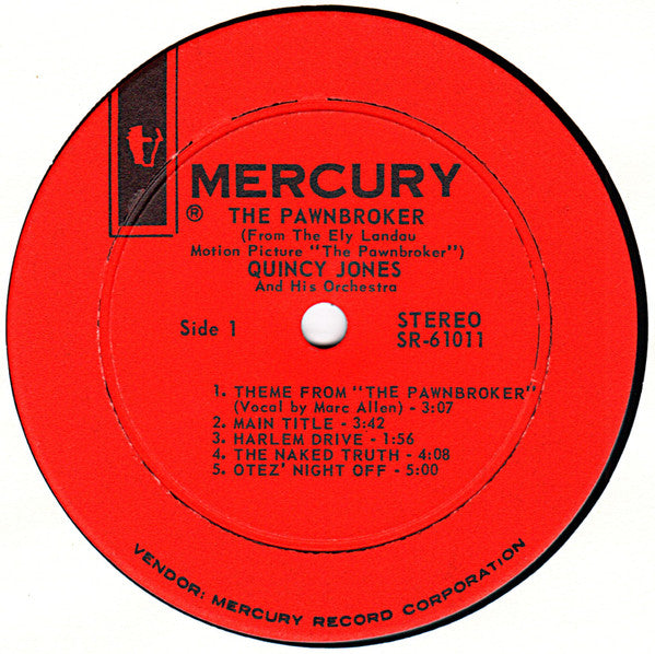 Quincy Jones And His Orchestra : The Pawnbroker (Explosive Motion Picture Score) (LP, Album)