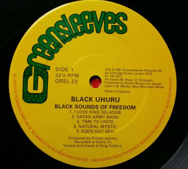 Black Uhuru : Black Sounds Of Freedom (LP, Album, RE)