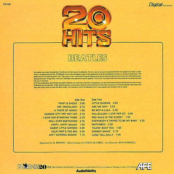 The Beatles : 20 Hits (LP, Comp)