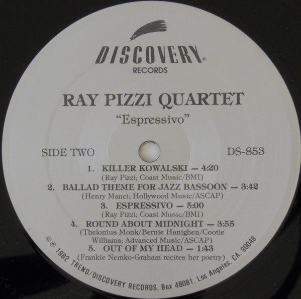 Ray Pizzi Quartet : Espressivo (LP, Album)