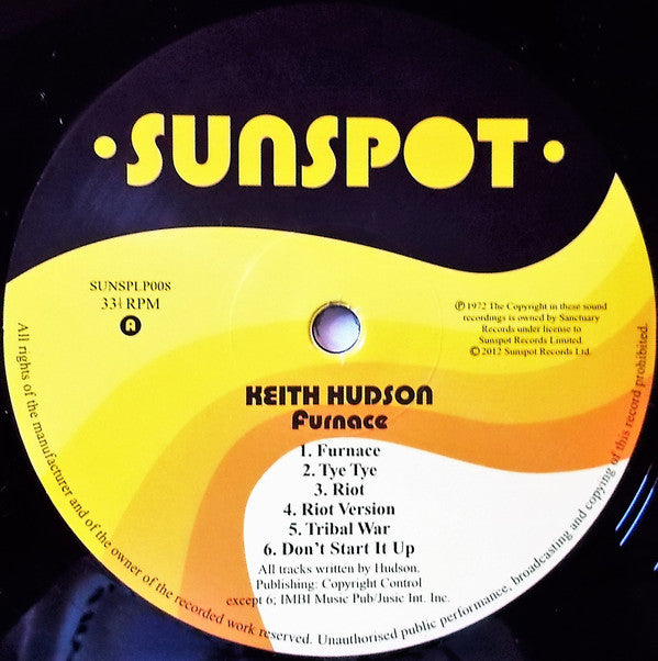 Keith Hudson : Furnace (LP, Album, Ltd, RE, 180)