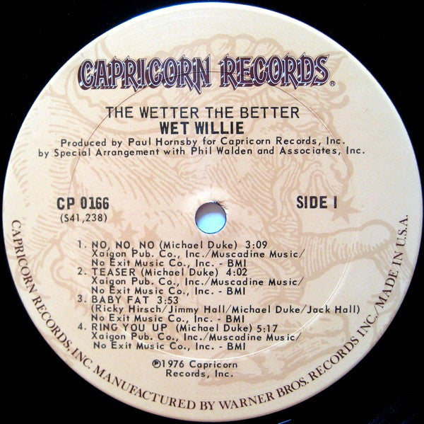 Wet Willie : The Wetter The Better (LP, Album)