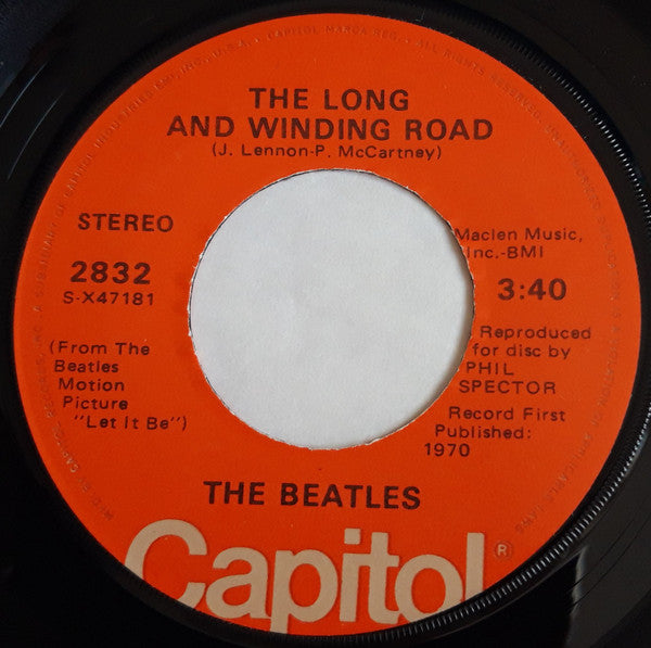 The Beatles : The Long And Winding Road (7", Single, RE)