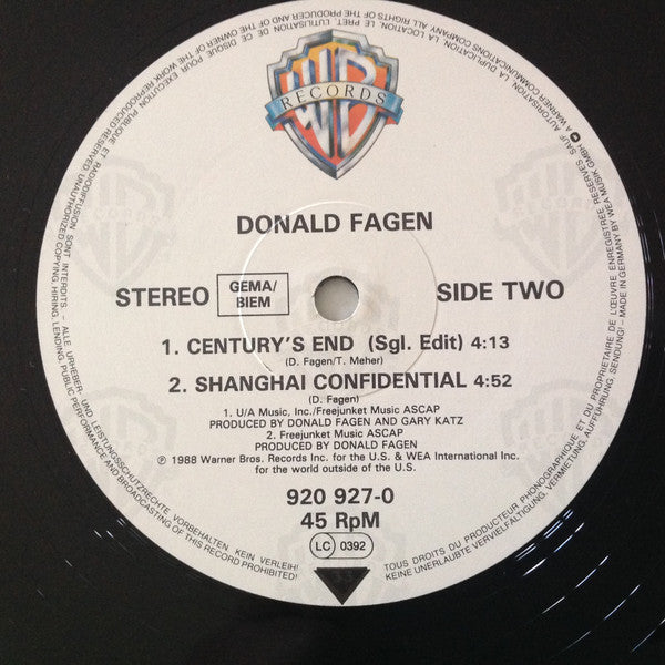 Donald Fagen : Century's End (12", Maxi)