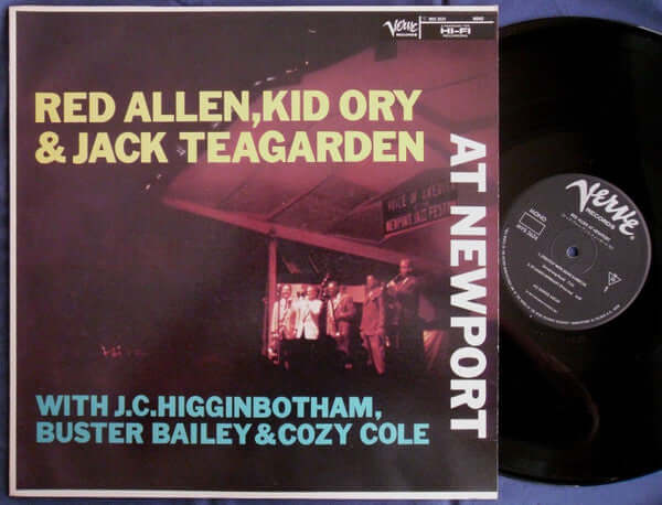 Henry "Red" Allen, Kid Ory & Jack Teagarden : At Newport (LP, Album, Mono, RE)