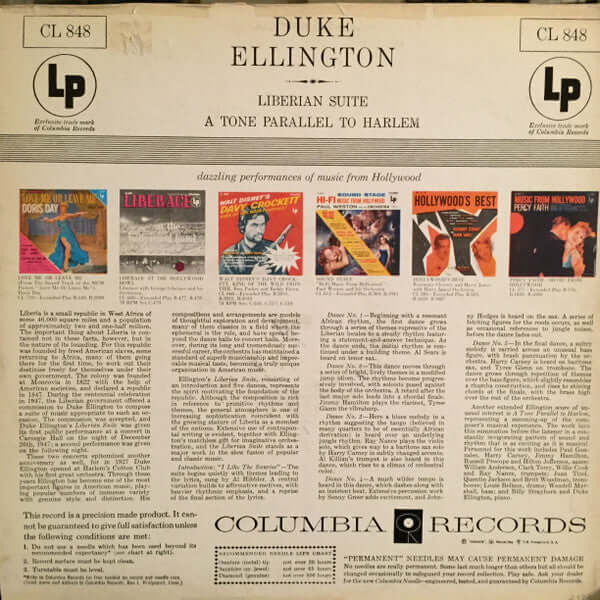 Duke Ellington And His Orchestra : Liberian Suite And A Tone Parallel To Harlem (LP, Mono)