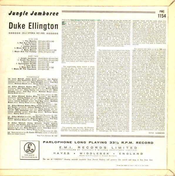 Duke Ellington And His Orchestra : Jungle Jamboree (Ellingtonia 1927-1930) (LP, Comp, Mono)