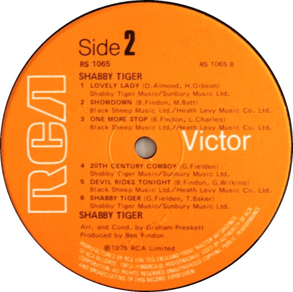 Shabby Tiger : Shabby Tiger (LP)