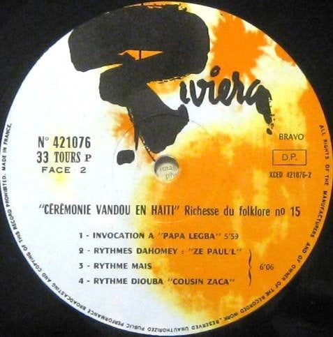 Maurice Bitter : Cérémonie Vaudou En Haïti (LP, Album, RE)