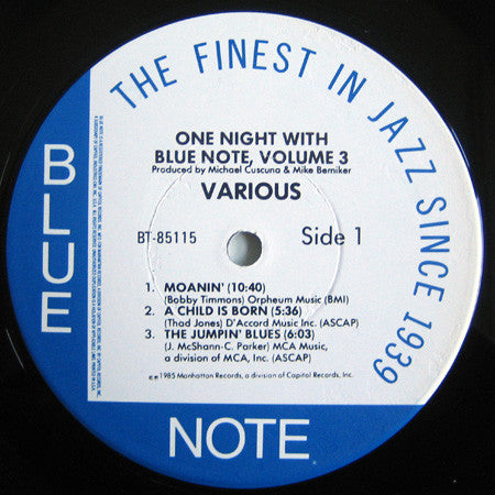 Various : One Night With Blue Note (3xLP, Comp + Box)