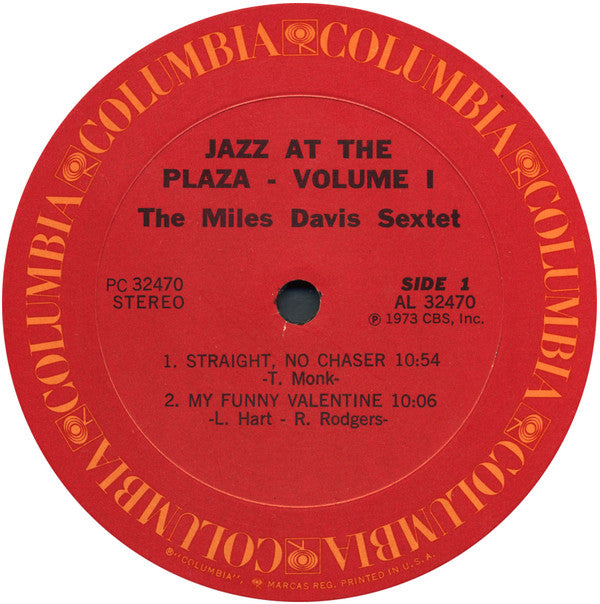 The Miles Davis Sextet : Jazz At The Plaza Volume 1 (LP, Album, RE, RP)