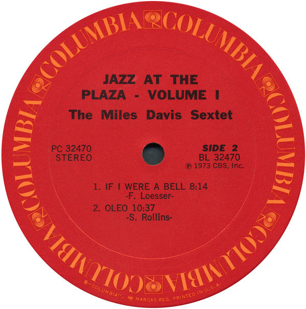 The Miles Davis Sextet : Jazz At The Plaza Volume 1 (LP, Album, RE, RP)