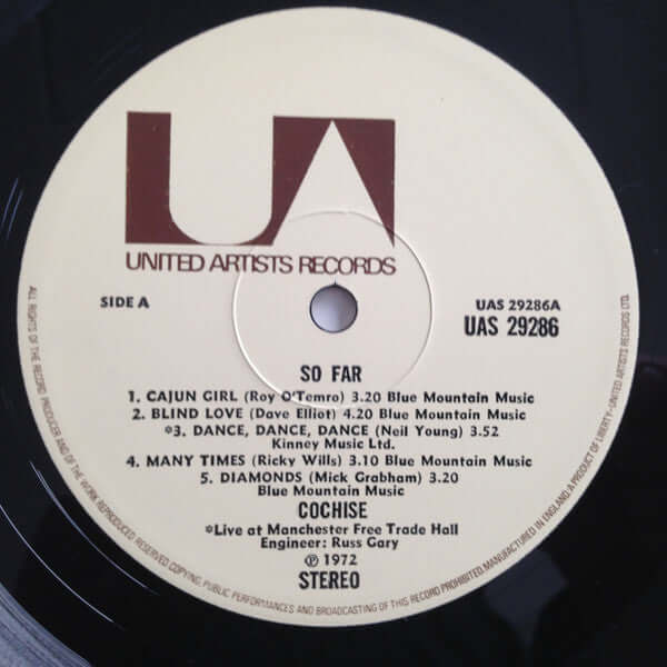 Cochise (7) : So Far (LP, Album)