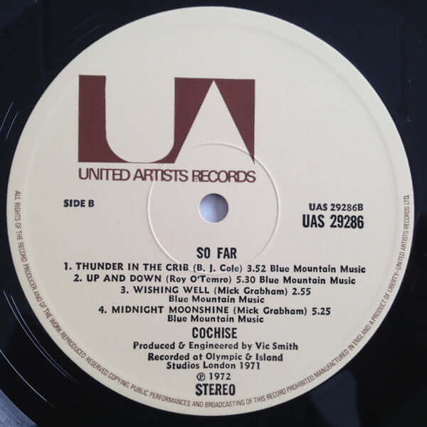 Cochise (7) : So Far (LP, Album)