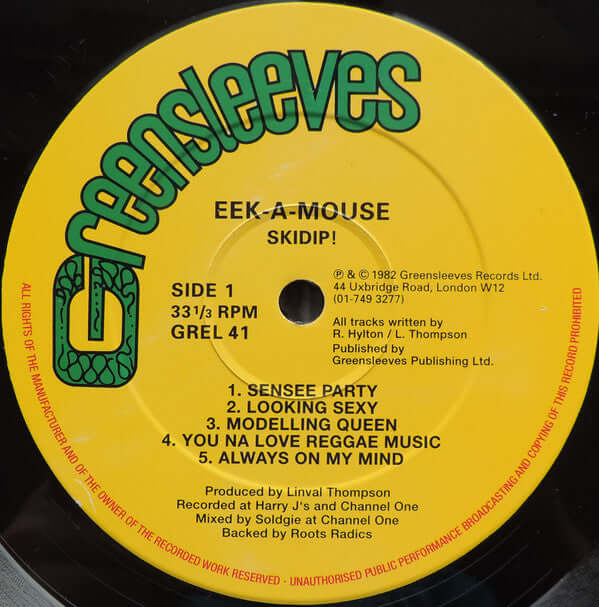 Eek-A-Mouse : Skidip! (LP, Album, RE)