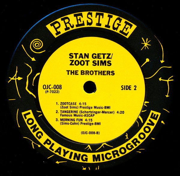 Stan Getz / Zoot Sims : The Brothers (LP, Comp, RE, RM)
