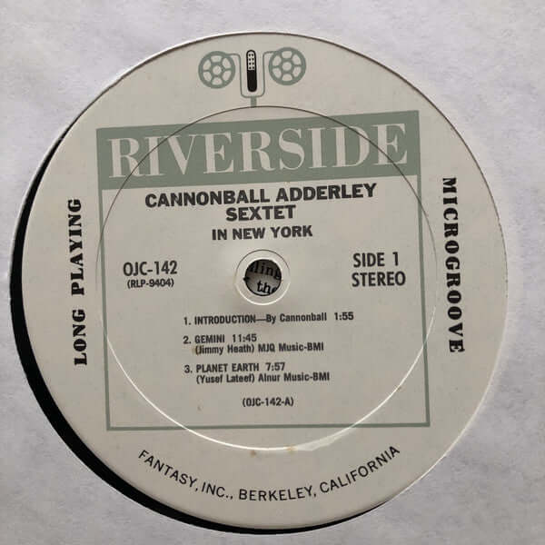 Cannonball Adderley Sextet : In New York (LP, Album, RE)