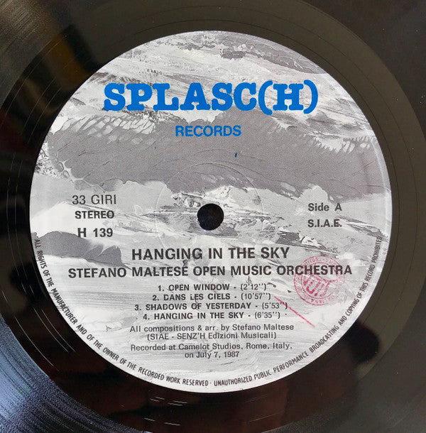 Stefano Maltese Open Music Orchestra : Hanging In The Sky (LP, Album)