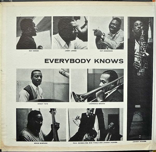 Johnny Hodges : Everybody Knows (LP, Album)