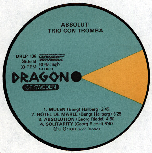 Trio Con Tromba : Absolut! (LP, Album)