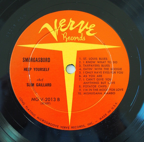 Chef Slim Gaillard* : Smorgasbord..... Help Your Self (LP, Album, Mono)