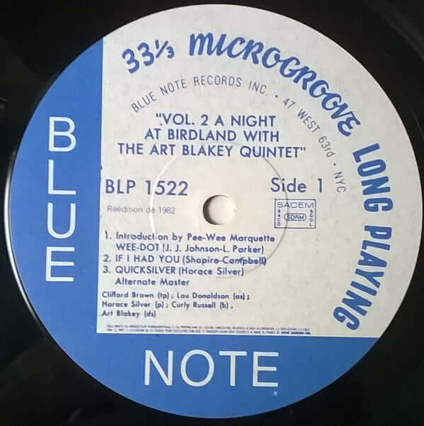 Art Blakey Quintet : A Night At Birdland Volume 2 (LP, Album, Mono, RE)