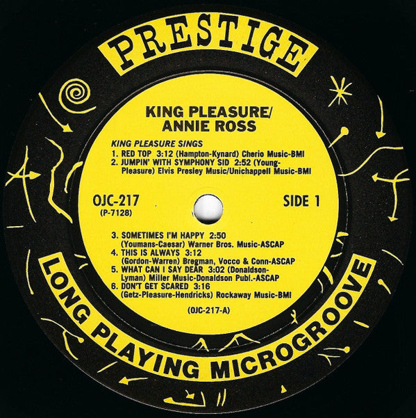 King Pleasure / Annie Ross : King Pleasure Sings / Annie Ross Sings (LP, Comp, RE, RM)