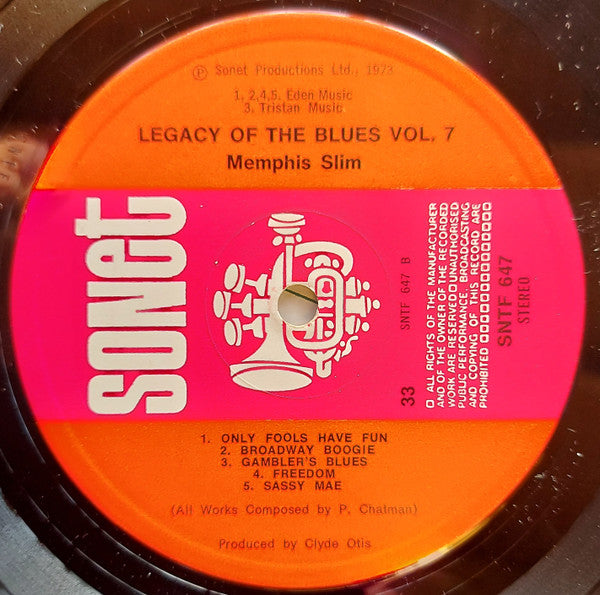 Memphis Slim : The Legacy Of The Blues Vol. 7 (LP, Album)