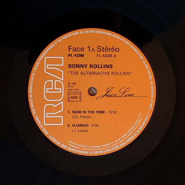 Sonny Rollins : The Alternative Rollins (2xLP, Album, Gat)