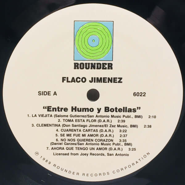 Flaco Jimenez : Entre Humo Y Botellas (LP, Comp)