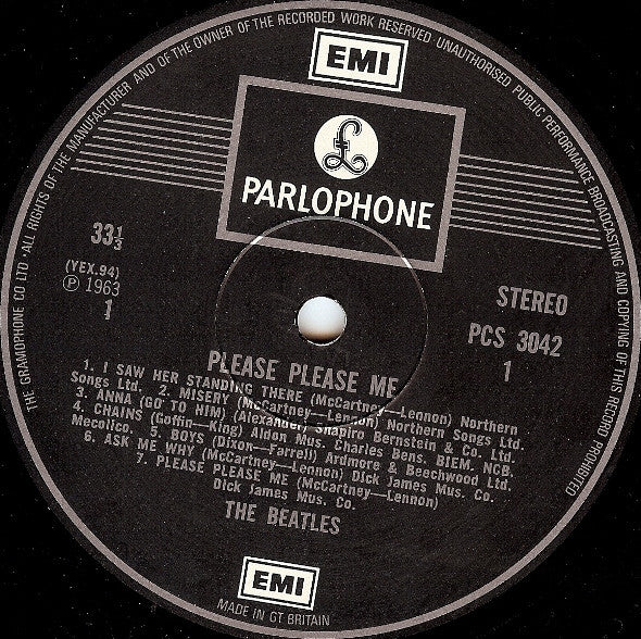 The Beatles : Please Please Me (LP, Album, RE, Gra)