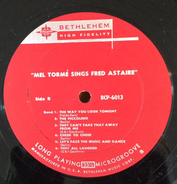 Mel Tormé and The Marty Paich Dek-Tette : Mel Tormé Sings Fred Astaire (LP, Album)