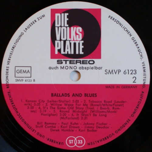 Paul Kuhn & Bill Ramsey : Ballads & Blues (LP, Album)