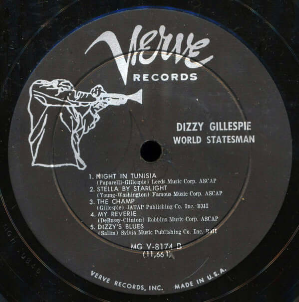 Dizzy Gillespie : World Statesman (LP, Album, Mono, RE)