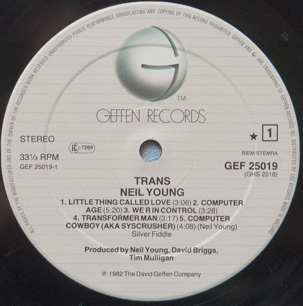Neil Young : Trans (LP, Album)