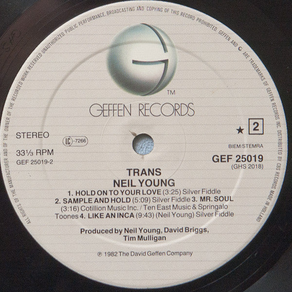 Neil Young : Trans (LP, Album)
